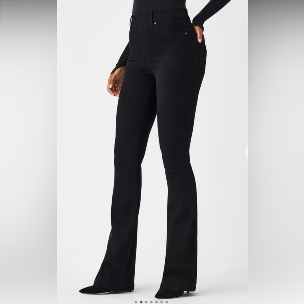 SPANX Flare Jeans in Clean Black - Picture 2 of 13
